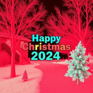 Greeting card Happy Christmas 2024.