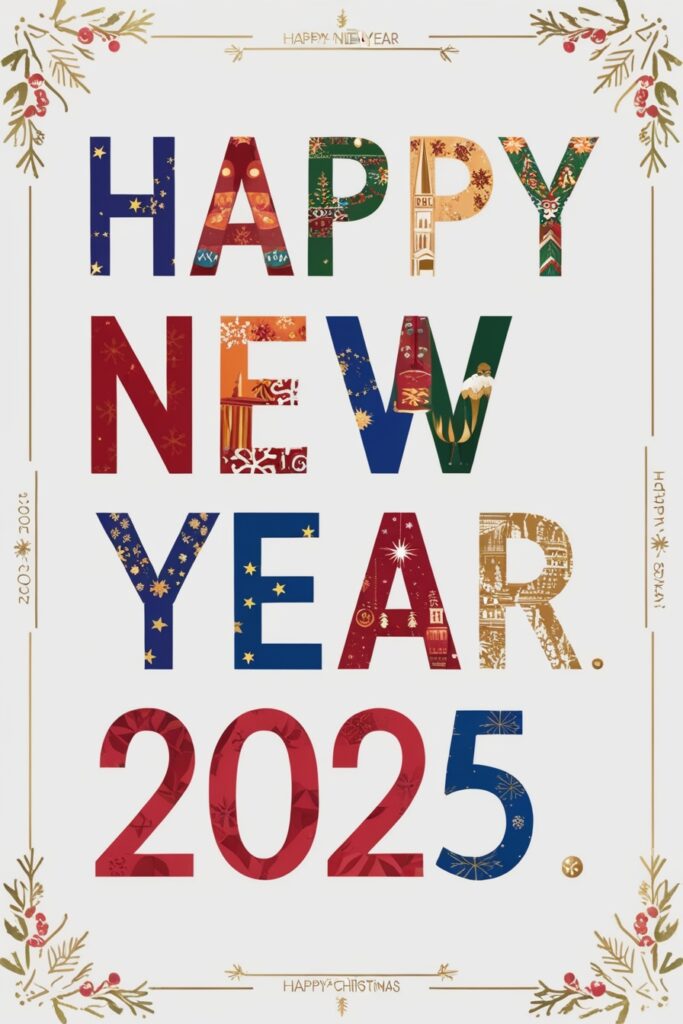 Happy new year 2025 clipart