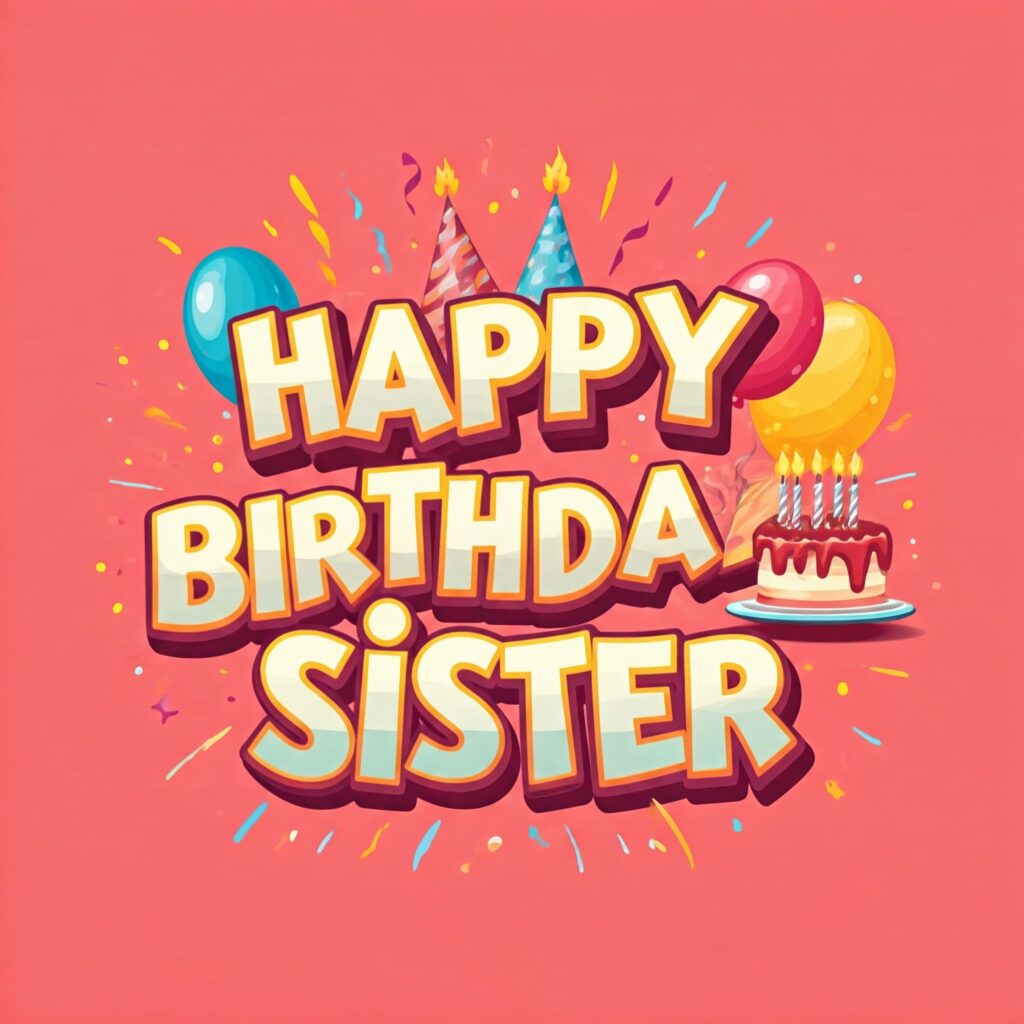 Happy birthday sister greetings