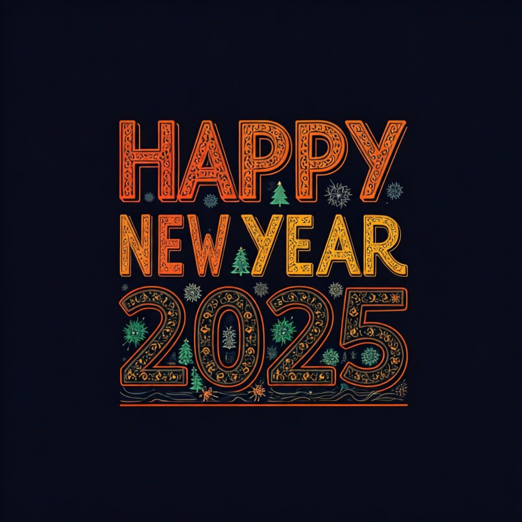 Happy new year 2025 design