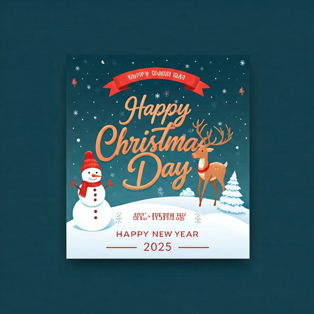 Merry Christmas Happy New Year 2025