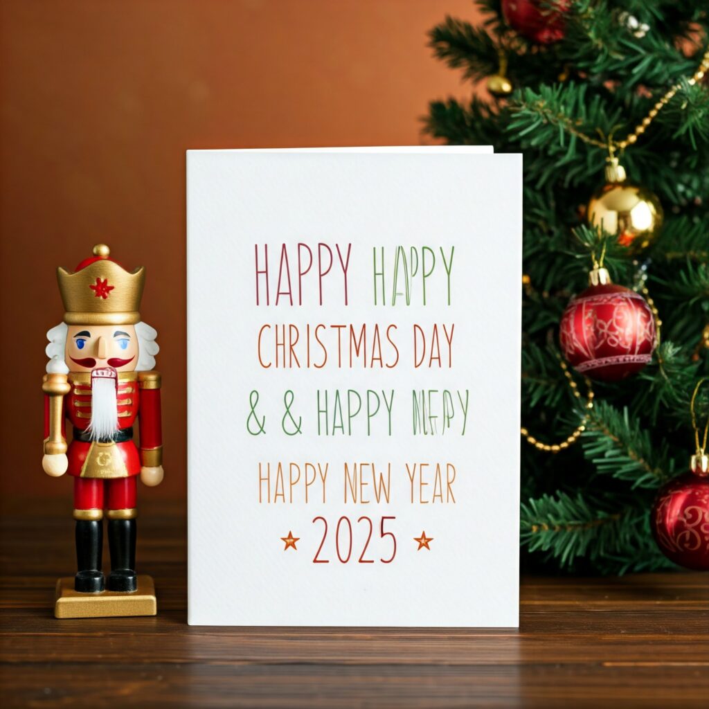 Merry Christmas and happy new year 2025 wishes ideas