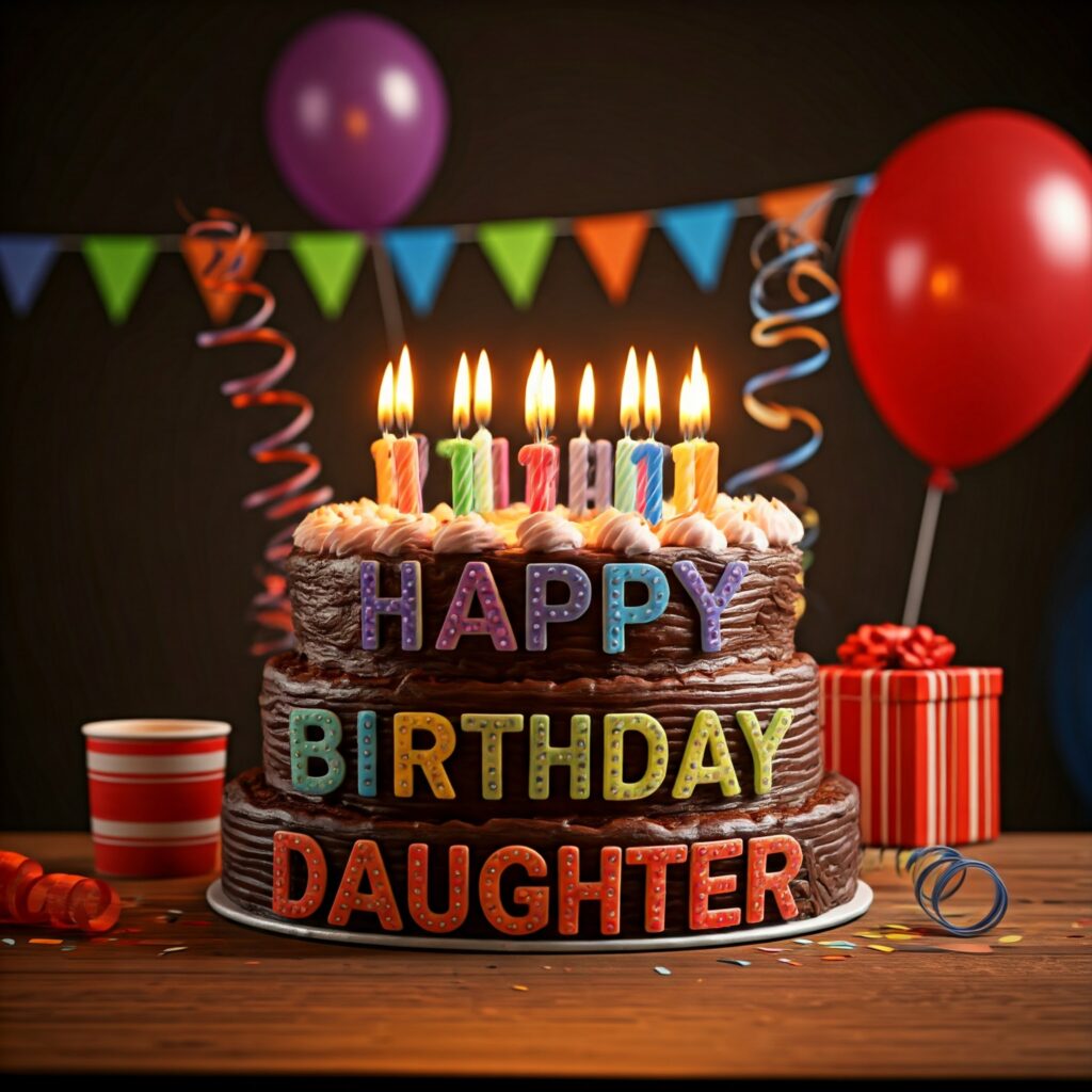 beautiful birthday cake photo for daughter