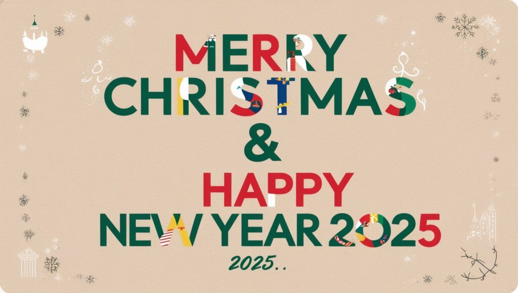 christmas and 2025 new year wishes