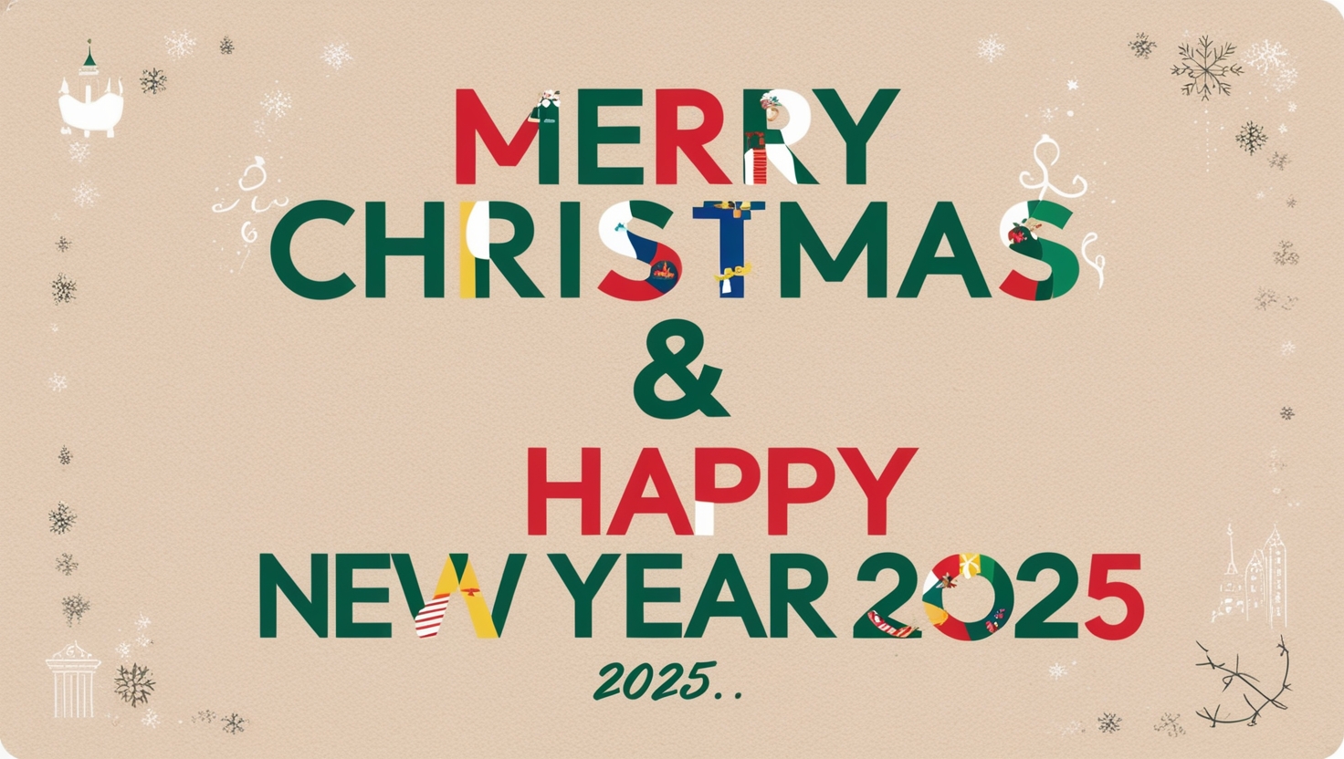 Merry Christmas Happy New Year 2025 HD Wallpapers Download free New4All