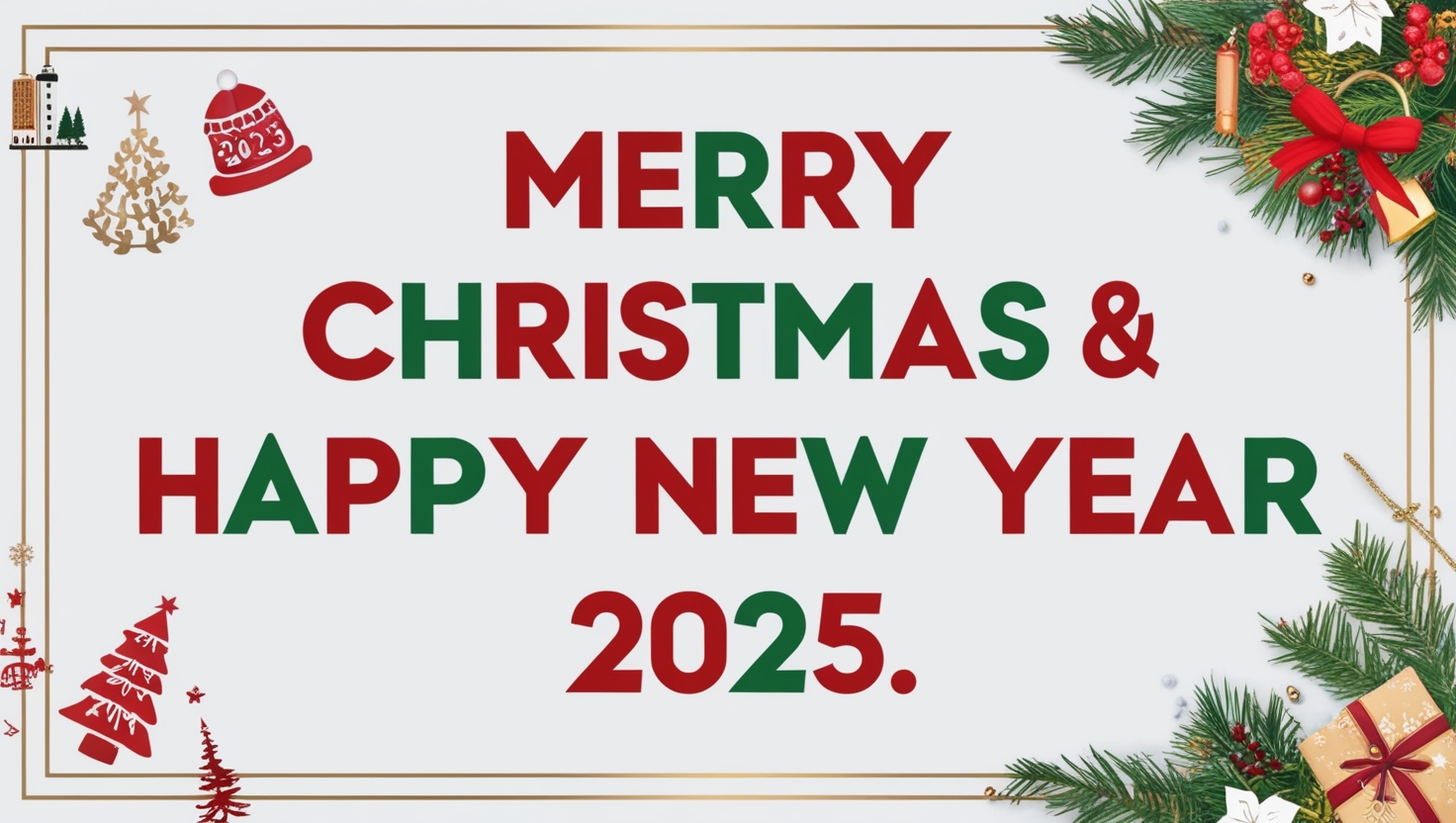 Merry Christmas Happy New Year 2025 HD Wallpapers Download free New4All