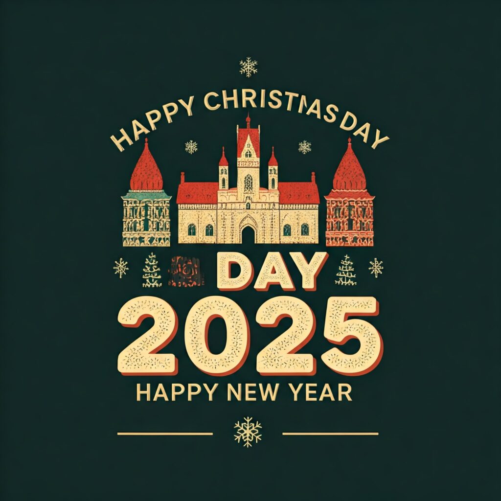 Christmas and happy new year 2025 images