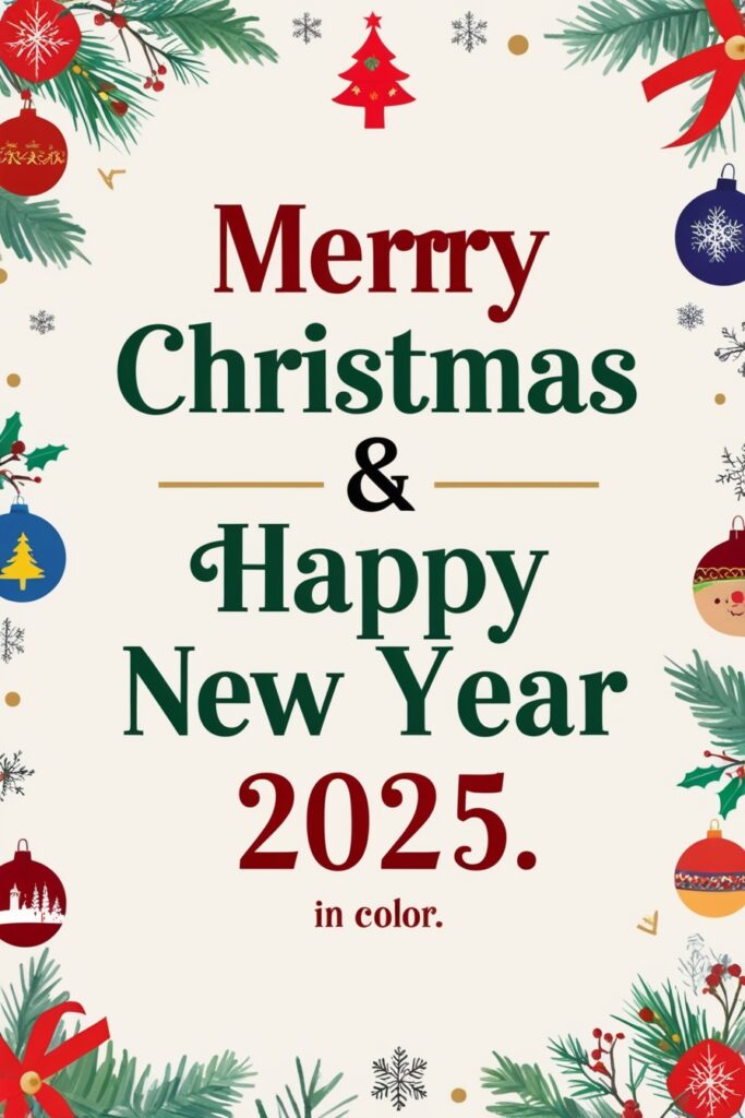 christmas and happy new year 2025 wishes images for iphone