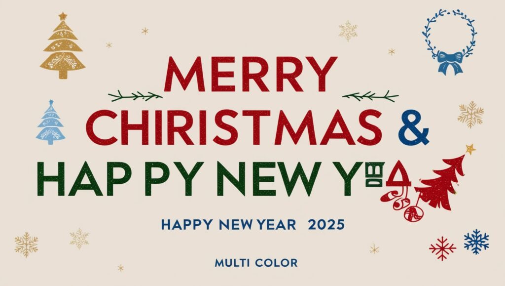 christmas happy new year 2025 wallpaper