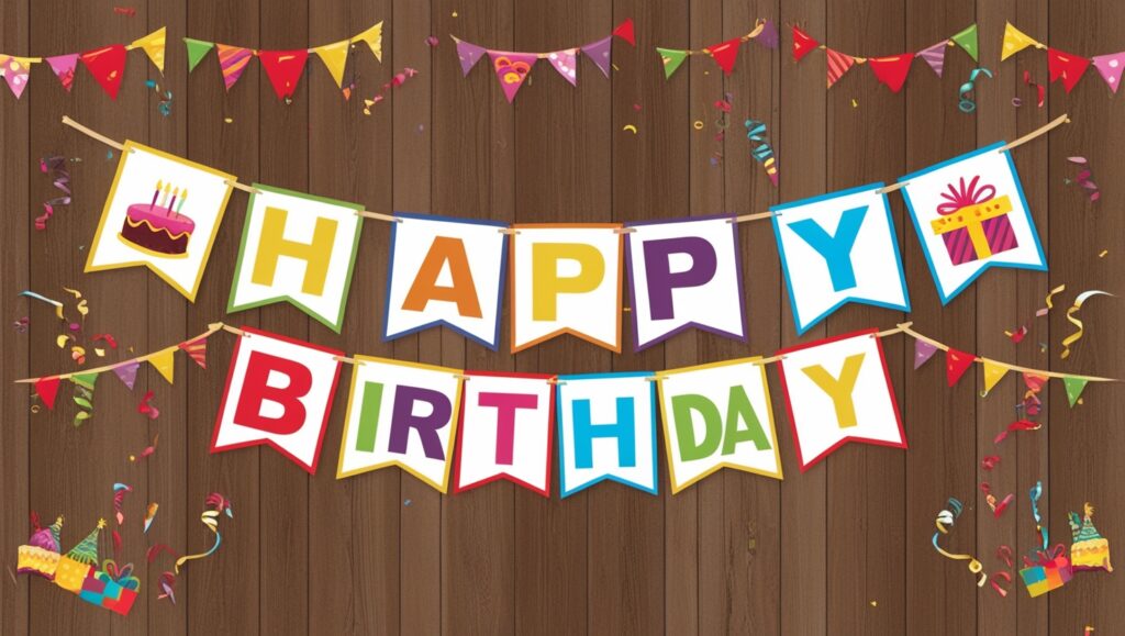 happy birthday banner background ideas