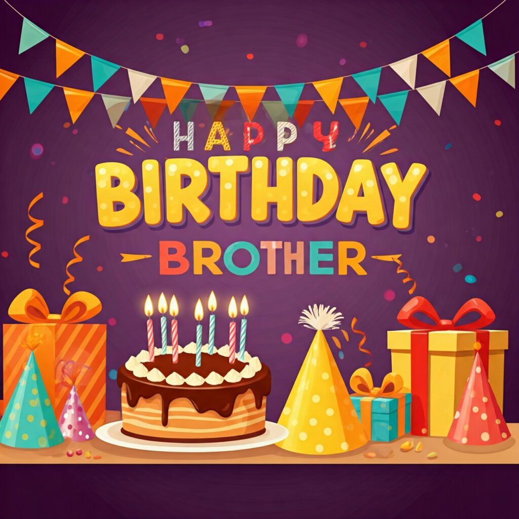 happy birthday brother background