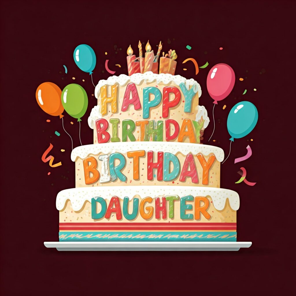 happy birthday daughter cake pic download