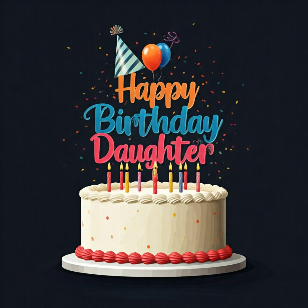 happy birthday daughter cake pic simple