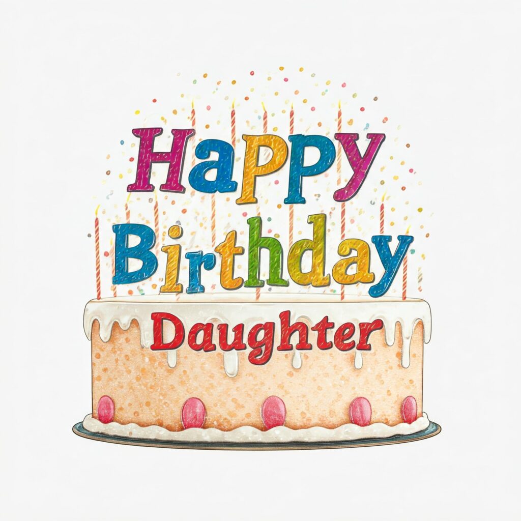 happy birthday daughter poster