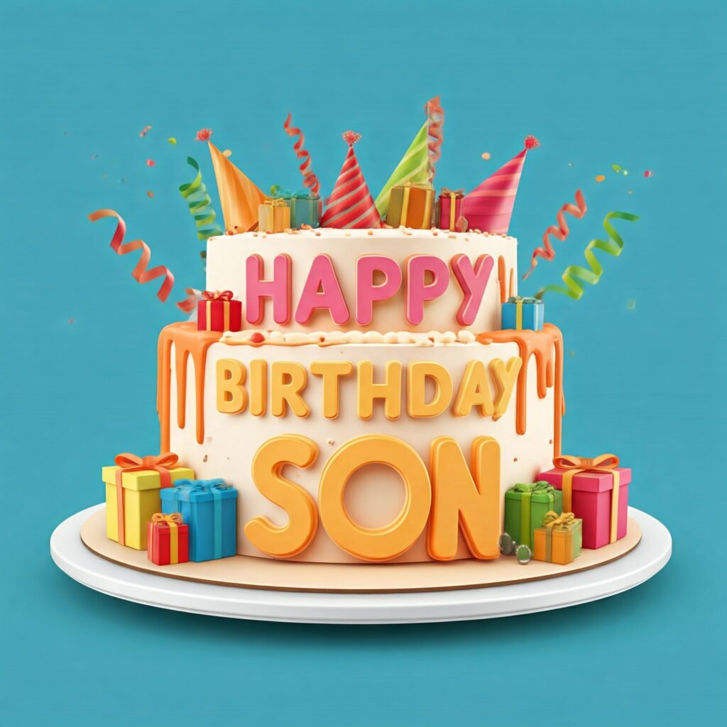 happy birthday dear son cake images