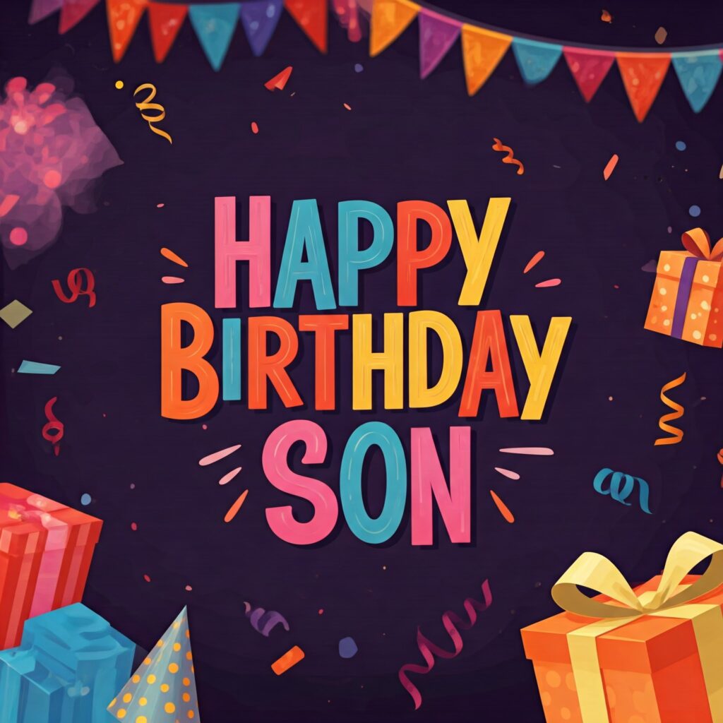 happy birthday son background