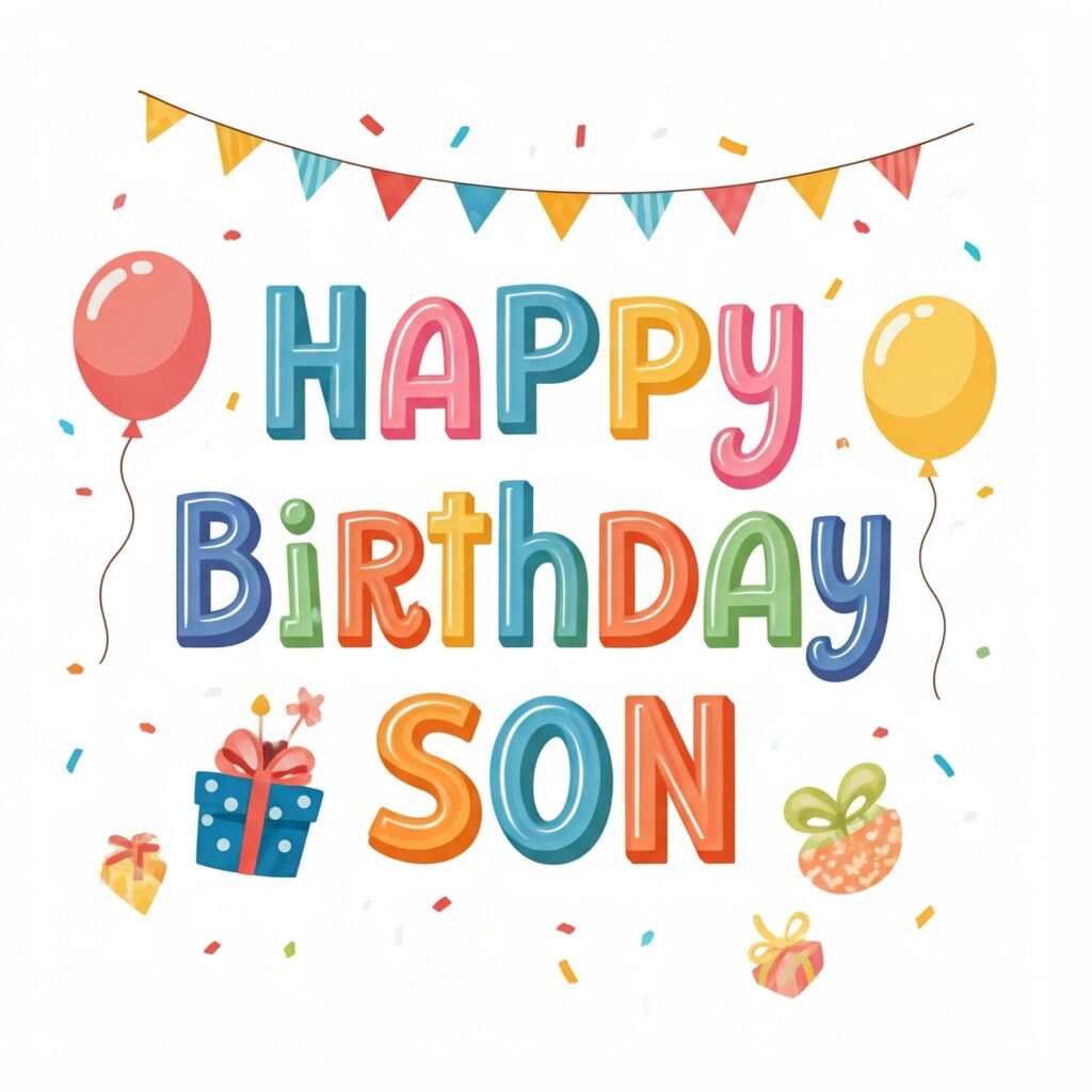 happy birthday son banner