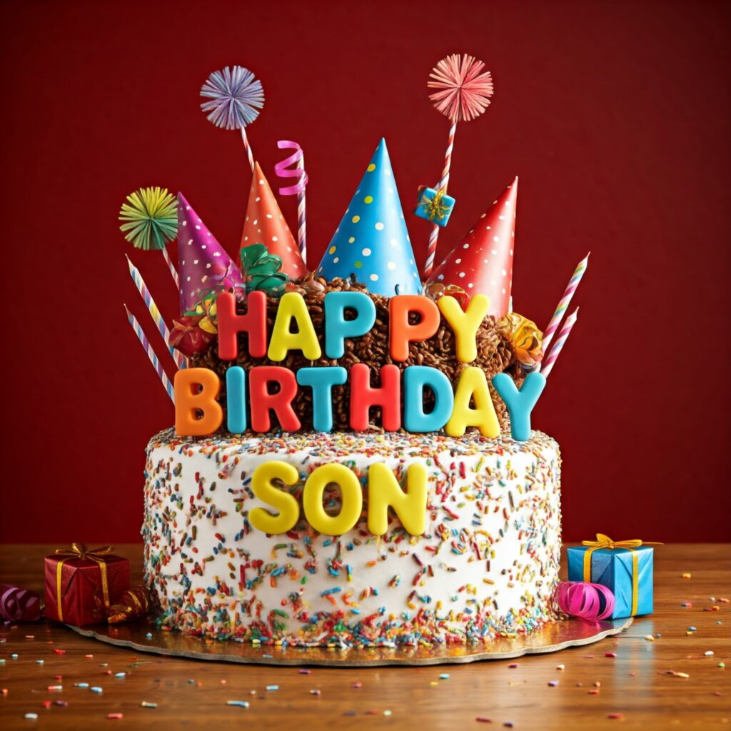 happy birthday son cake design ideas