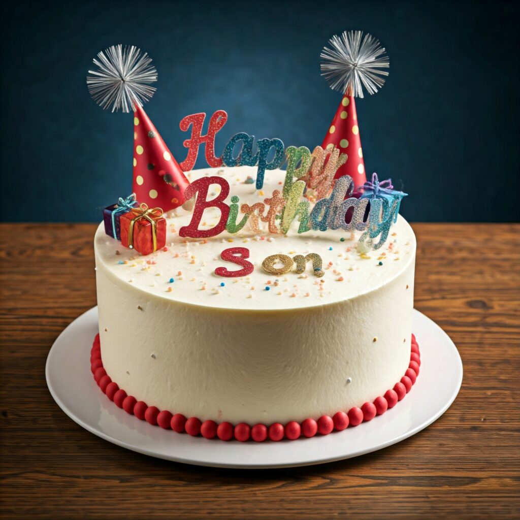 happy birthday son cake topper