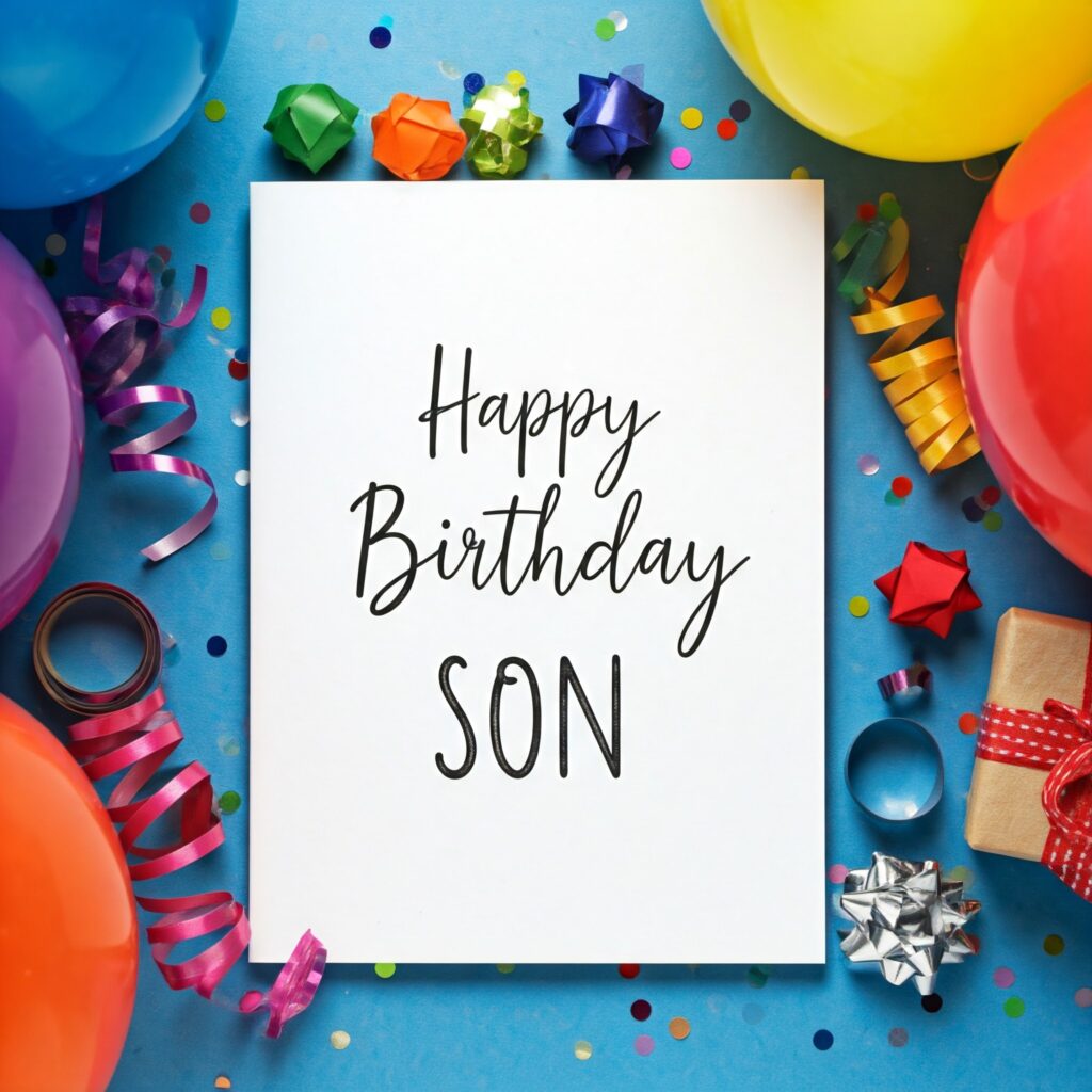 happy birthday son greeting card