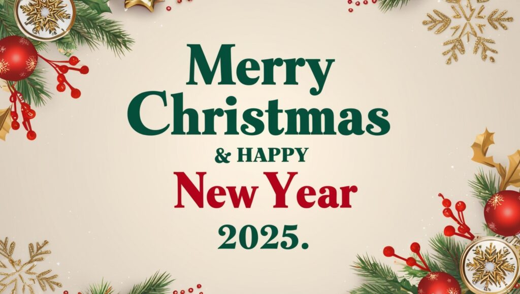 happy christmas and new year 2025 wishes