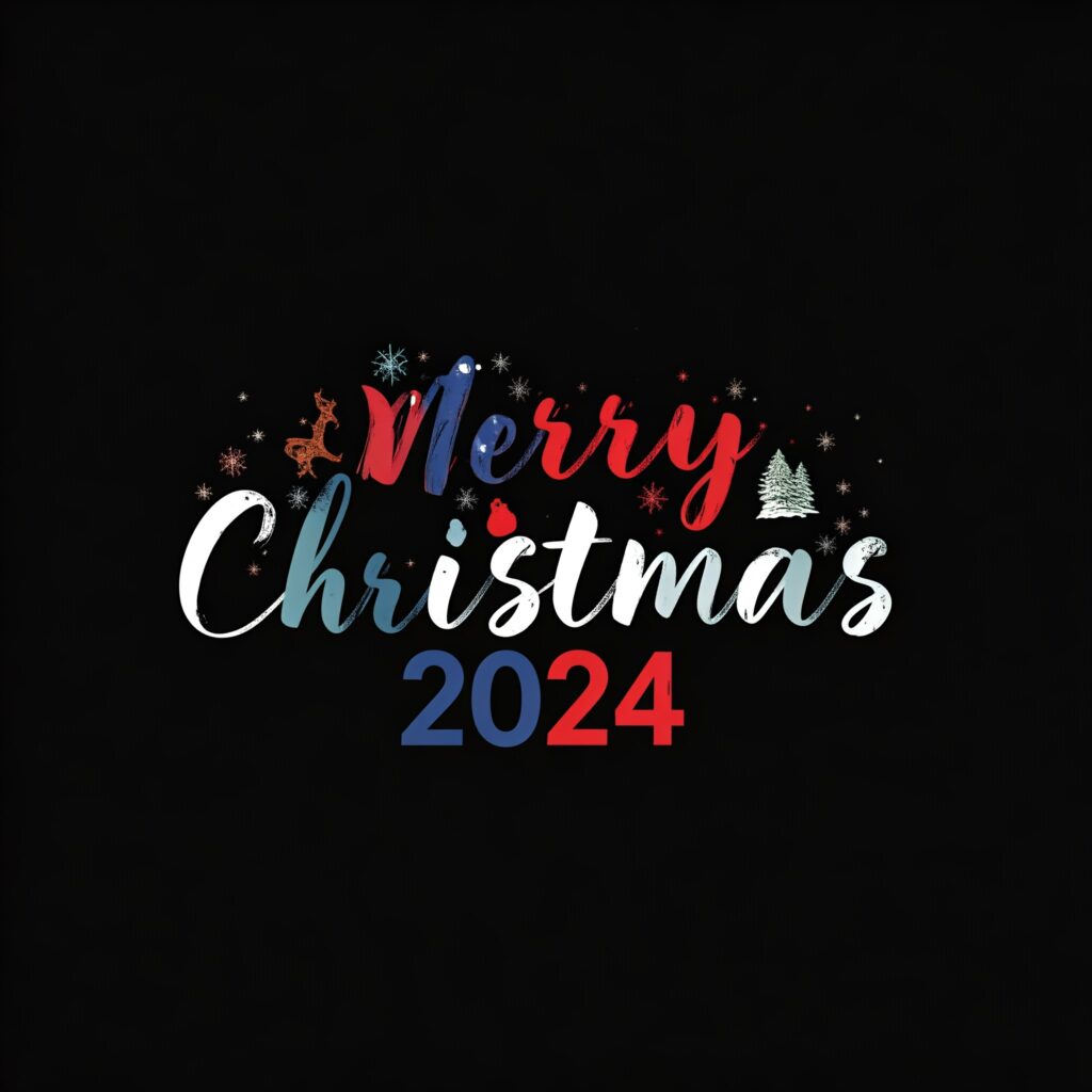 happy merry christmas 2024 png