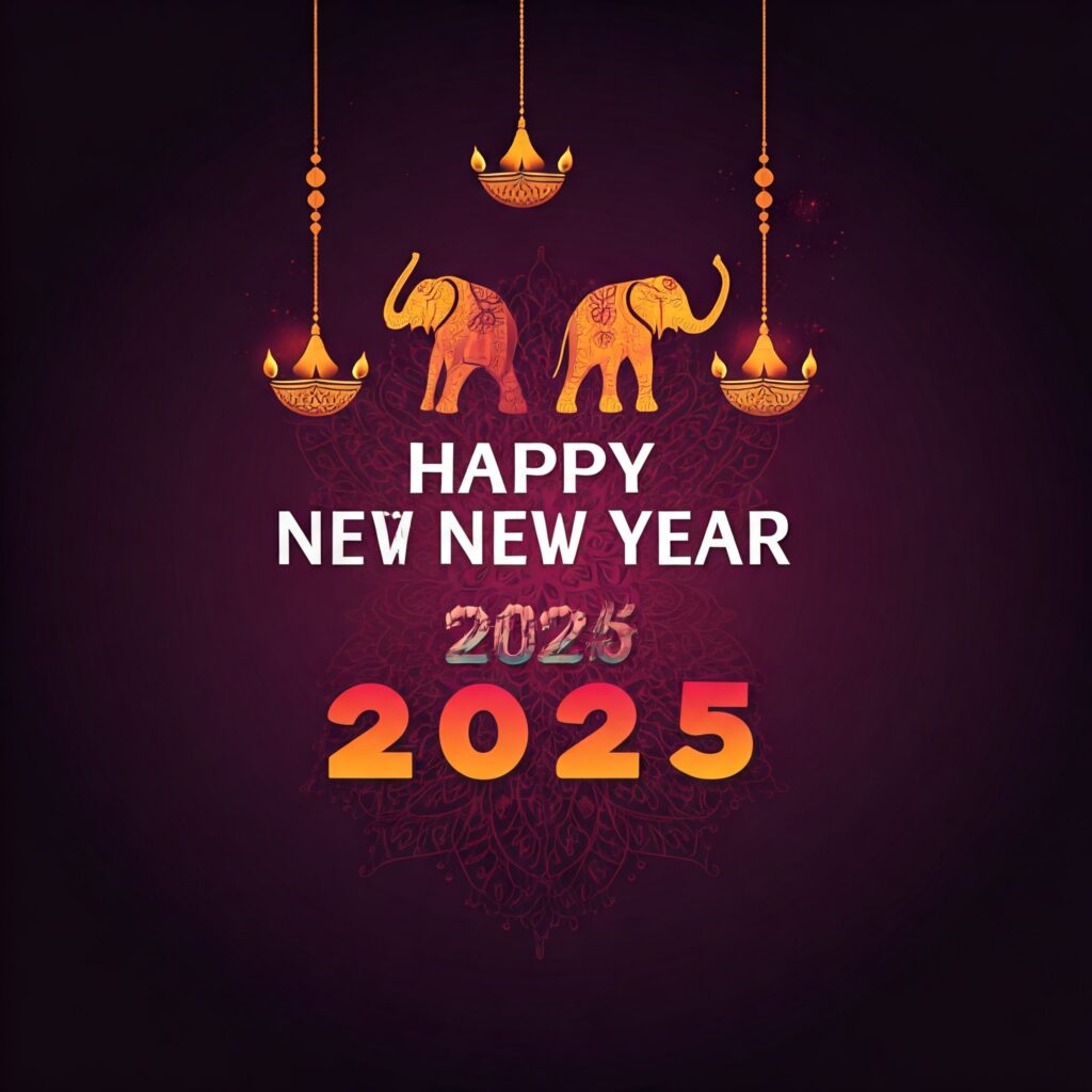 happy new year wishes card 2025