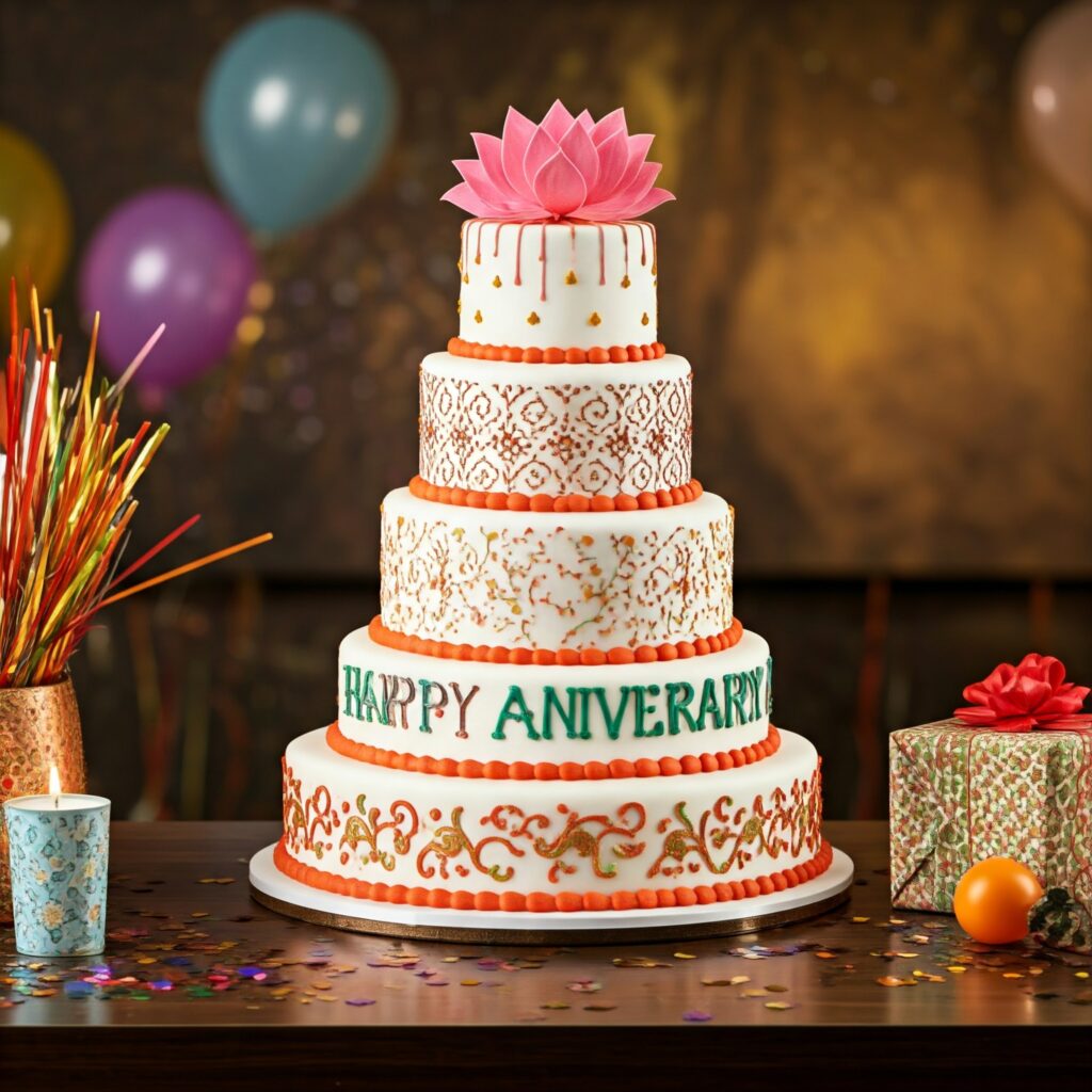 marriage anniversary cake design