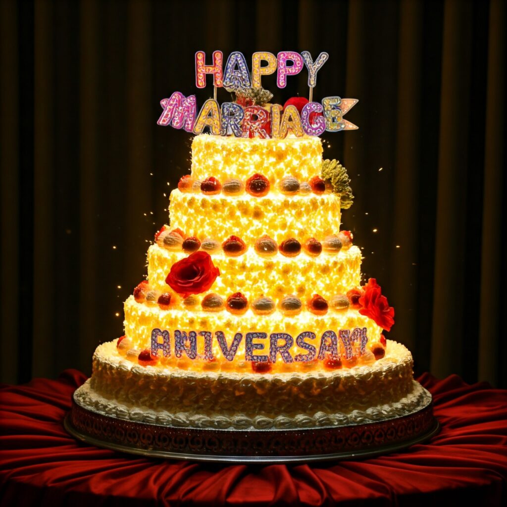 anniversary cake design for couple