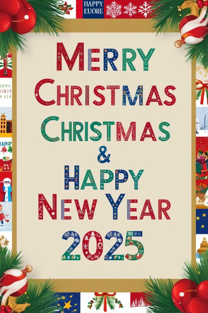 merry christmas and happy new year 2025 hd images