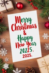 merry christmas and happy new year 2025 images