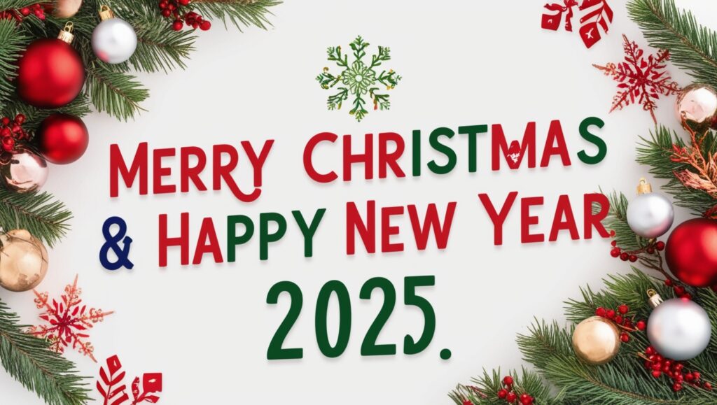 merry christmas happy new year 2025 hd wallpapers