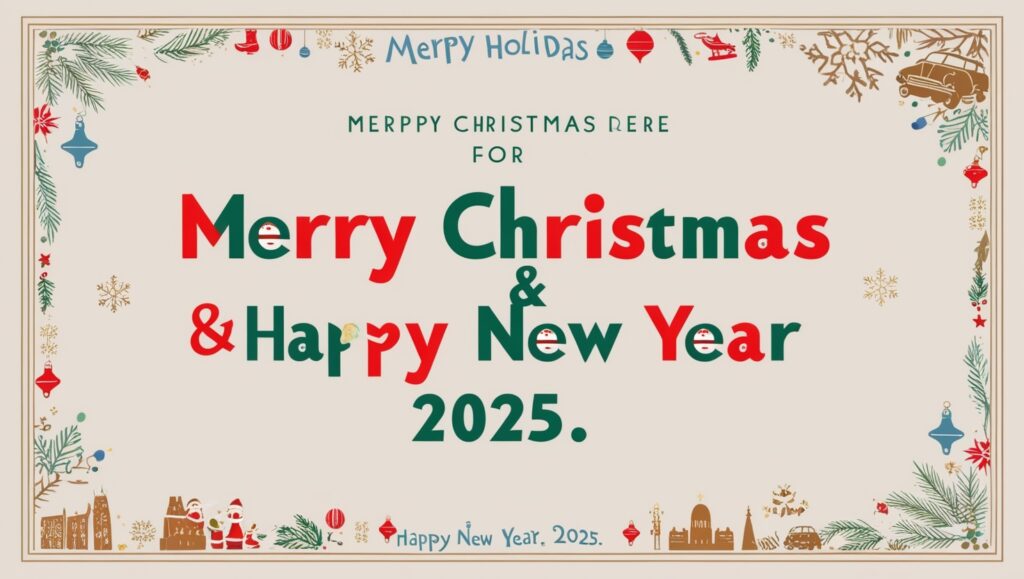 merry christmas & happy new year 2025 wallpapers free download