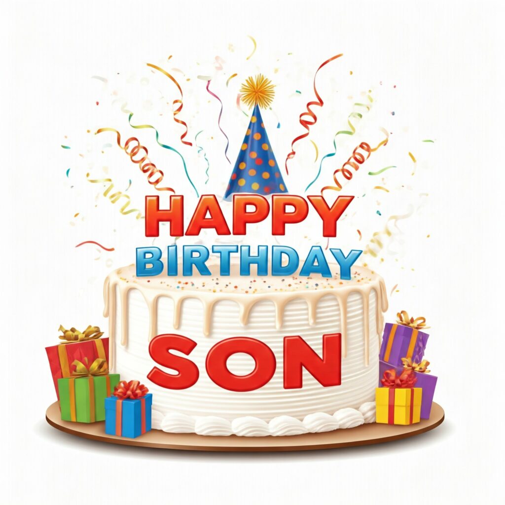 unique birthday cake for son free