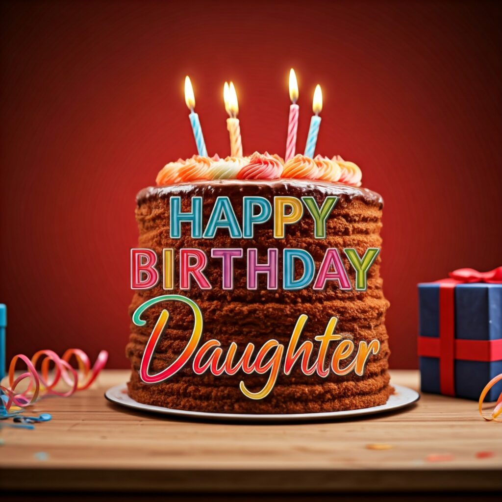 unique birthday cake image for daughter