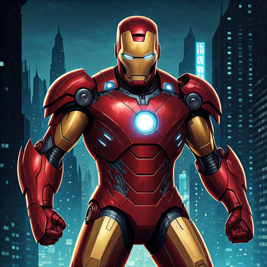 cartoon images of iron man