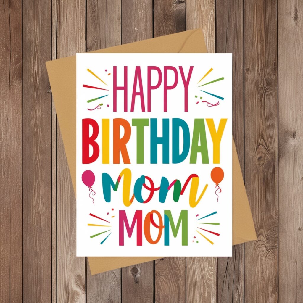 happy birthday mom card